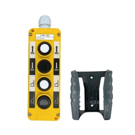AUTO OCCASION Waterproof Industrial 4 Button Electric Hoist Crane Pushbutton Switches with Box Holder COB Industrial Up Down Driving Push Button Switch Control