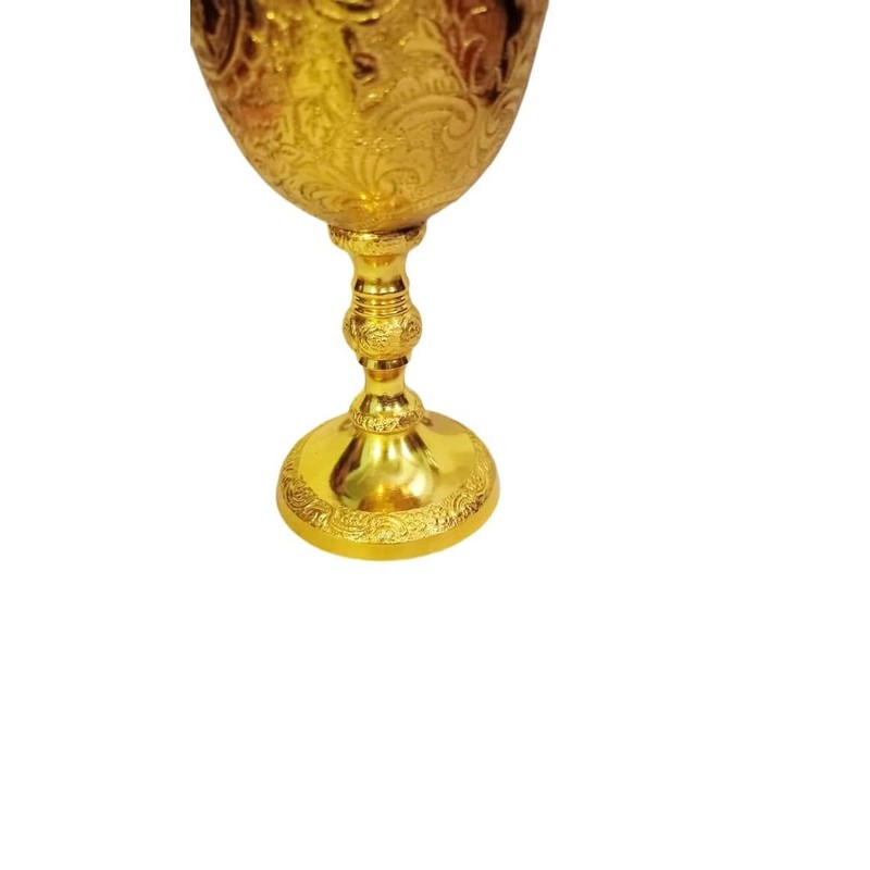 bona fide Brass Hand Crafted,wine chalice cups, golden goblet