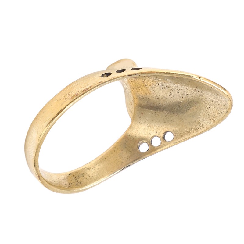 Brass Archery Thumb Ring Portable Finger Protector with Anti Lost