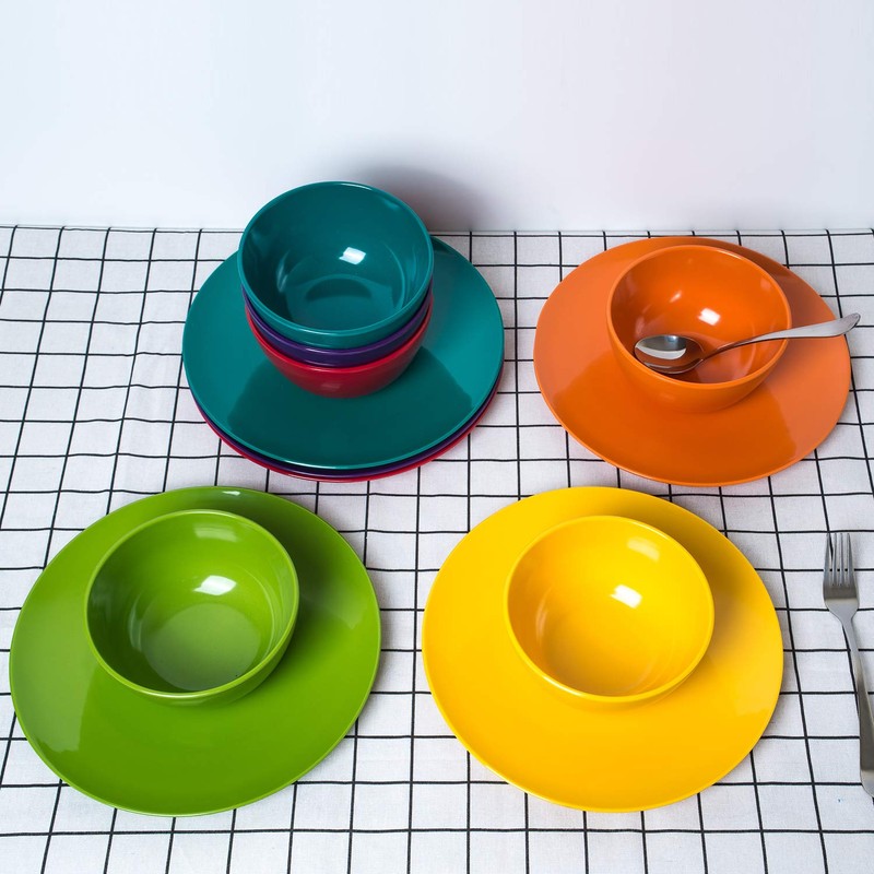 KX-WARE Melamine Bowls set - 28oz 6inch 100% Melamine Cereal/Soup/Salad