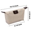 Muka Stripe Waterproof Cosmetic Bag Women Foldable Travel Toiletry Makeup