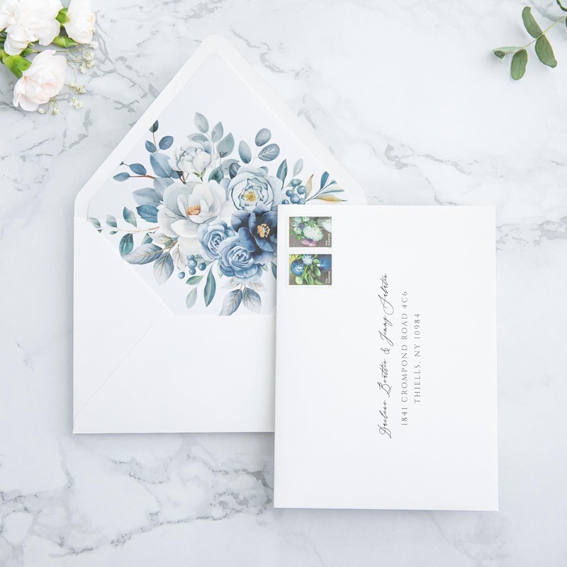 PONATIA 50PCS A7 Euro Flap Envelopes, 5.25 x 7.25'' Liner