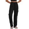 ABOCIW Womens Cargo Sweatpants Drawstring High Waisted Fleece Wide Leg