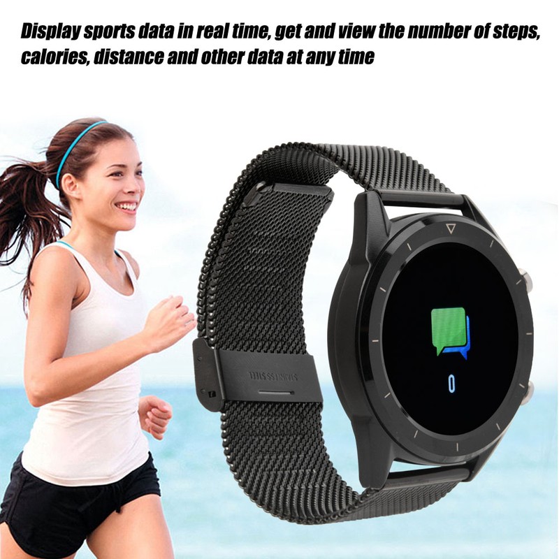 1.54-inch Full screen Waterproof Bluetooth Smart Sports Touch Smartwatch(Black Steel