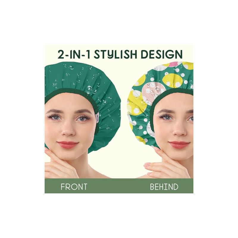 Years calm Gorro de Ducha de Lujo para Mujer, Reutilizable