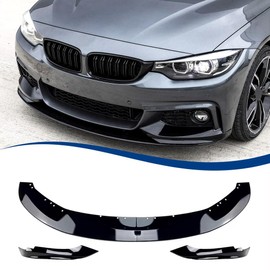 XPHAZZ Front Bumper Lip Compatible with (2014-2020) 4-Series F32 F33 F36 with M-Sport Bumper Model ABS Gloss Black Chin Splitter