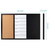 Navaris Combination Board Cork/Whiteboard/Chalkboard - 24 x 36 inches Combo