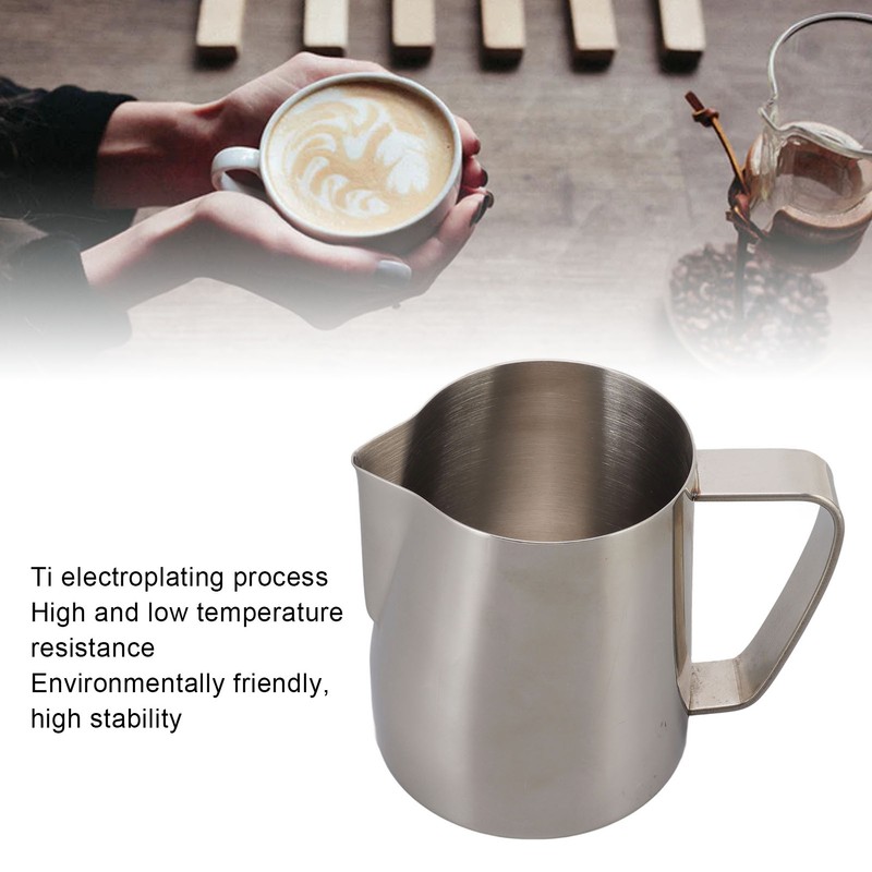 Frothing Pitcher 304 Stainless Steel Pull Flower Cup Coffee Milk