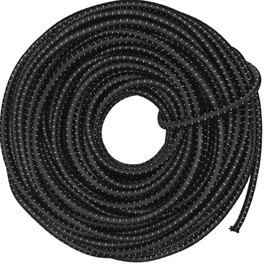 KWEIEST Bungee Cord - 100% Elastic Cord, Dacron Polyester Bungee Shock Cord for DIY, Tie Downs, Commercial Uses | 1/4" x 49ft, Black
