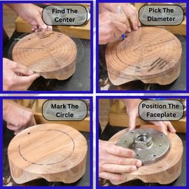 CLPA clearly printed 10" circle center finder tool, protractor, and circle maker tool and compass for woodworking and wood turning. Find the center of timber or dowel with our center finder ruler.