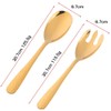 BISDARUN Gold 2 Piece Salad Servers Salad Serving Set Stainless
