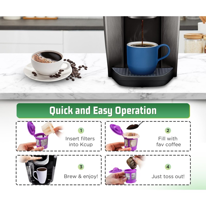 VIVI SKY Disposable K Cup Coffee Filters,400 Count Coffee Filter