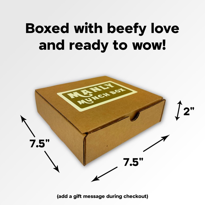 Manly Munch Box Jerky Gift Box, Curated Assortment of High