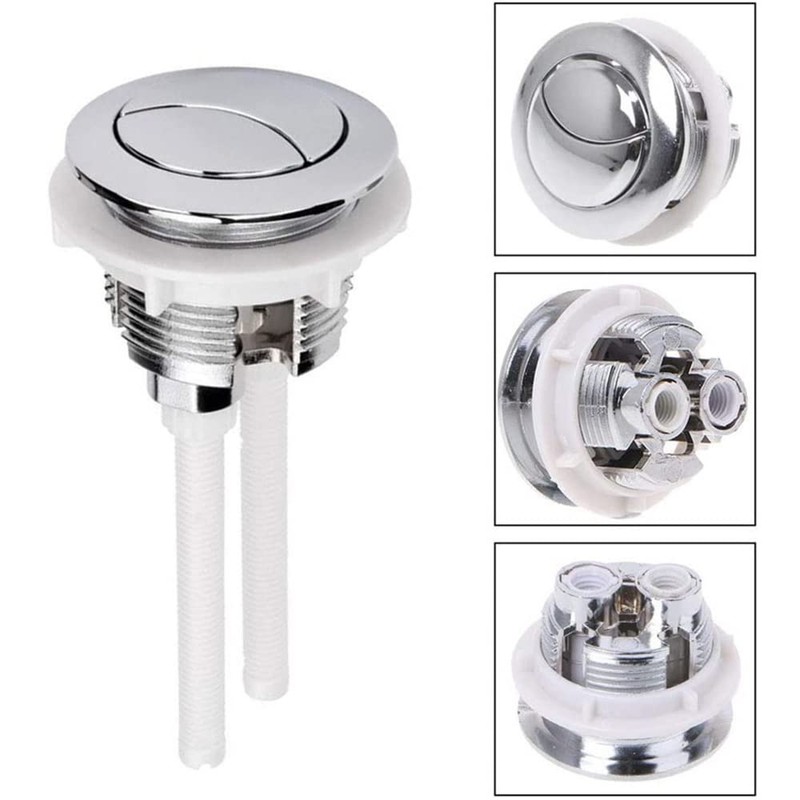 Toilet Dual Flush Push Button, Toilet Button Flushing Round Head