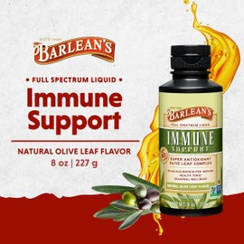 Barlean's Barlean's Olive Leaf Complex Liquid Immune Support Supplement with 95mg Oleuropein Antioxidants, 8 Ounce