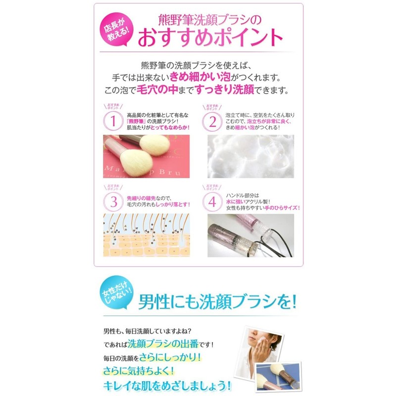 Takumi no Cosmetic Brush Kumano Brush Facial Cleansing Brush (Kumano