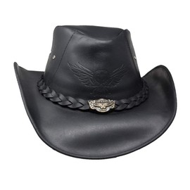 Bullhide King of The Road - Leather Cowboy Hat (Small) Black