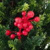 Sardoxx Set of 2 Artificial Cedar Topiary Trees with Red