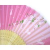 Luxurious 100% Silk Designer Fan, safety pink