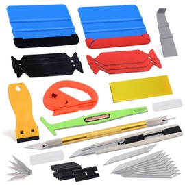 NEWISHTOOL NEWISHTOOL Car Wrap Tools PPF Installation Kit Vinyl Wrap Tool Kit with Felt Squeegee, Film Cutter, Bubble Release Pen, Utility Knife for Car Wrapping, Window Tint Application & Wallpaper Smoothing