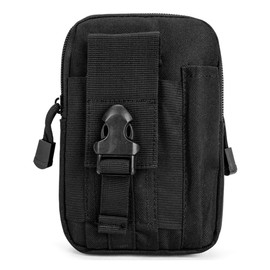 ZONADAH Outdoor Waist Pack, EDC Waist Pack, Compact Bag, Tactical Utility Bag, Belt Phone Holder for Workout, Travel, Hiking, Camping, Outdoor, Black