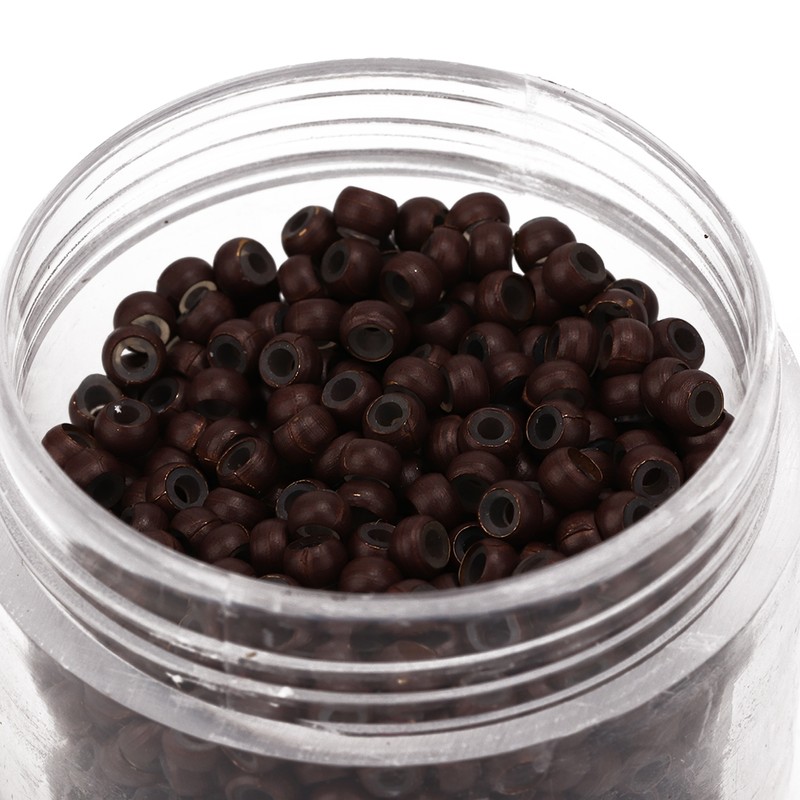 1000pcs 3mm x 2mm Silicone Micro Links Rings Beads Hair