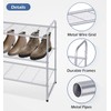 KEETDY 3-Tier Long Shoe Rack for Closet Metal Shoe Organizer