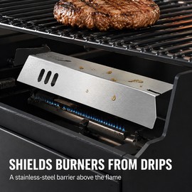 2-Pack Stainless Steel 15-Inch Grill Heat Tents for Gas Grill Burners