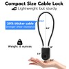 Anweller Fingerprint Cable Lock, 14" Long Shackle Small Padlock, Keyless