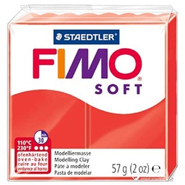 SG Education FIMO 8020 24 Fimo Soft Modelling Clay, 57 g, Indian Red