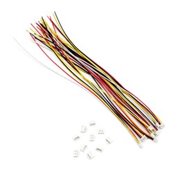 ZSDZFYLLK 10 Sets Mini Micro JST 1.25 mm 4-Pin Connector with UL1571-26AWG 20 cm Cable Wire and Socket JST 1.25 Connector Kit