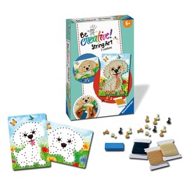 Ravensburger 18243 BeCreative String Art Dogs Creative Thread Pictures with Cute Puppies for Children from 6 Years