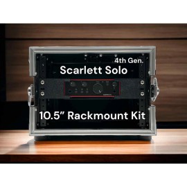 Iron Prints Focusrite Scarlett Solo 4th Gen 10.5 inch Rack Mount Kit; Elastic Bands, Strap