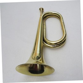 Vaguelly Youth Band Instrument Students Musical Blowing School Copper Professional Supplies Traditional Instruments Party Golden Prop Beginners for Cavalry Horn Shooting Wind Sports