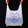 LazyMe Thank You T-Shirt Carry-Out Bags Plastic Grocery Bags White