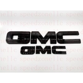 Auto GMC 2021-2023 GMC YUKON YUKON XL Front Rear Tailgate Gloss Black OVERLAY Emblem