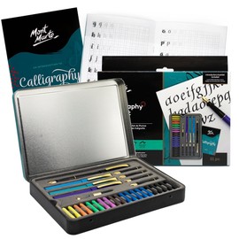 Mont Marte calligraphy set - 33-piece - perfect for beginners - contains: 4 x calligraphy fountain pens, 5 x calligraphy nibs and much more - for a great start in calligraphy and hand lettering