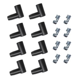 UHANBUT 8PCS Car Spark Plug Boot Terminal Kit, Heat-Resistant Coil Boots Ignition Wires and 90 Degree HEI Distributor, Silicone Auto Spark Plug Repair Accessory, Fits 6mm 7mm 8mm 9mm 10mm