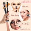2PCS Nose Contour Brushes, 2-In-1 U-Shaped Brush and Fluffy Brush,
