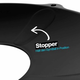 #DoYourFitness Ball Bowl for Gymnastics Balls/Fitness Balls from 55 cm to 85 cm in Black Robust Construction and Increased Safety with Less Slipping