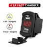 FXC 12V 24V DC 5 Gang Rocker Switch Aluminum Panel