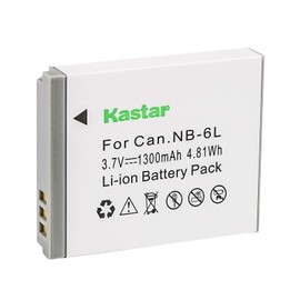 Kastar NB-6L Battery (1-Pack) for Canon PowerShot D10, D20, ELPH 500 HS, S90, S95, S120, SD770, SD980, SD1200, SD1300, SD3500, SD4000, SX170, SX240, SX260, SX270, SX280, SX500, SX510, SX600, SX700 HS
