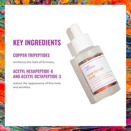 Good Molecules Super Peptide Serum 30ml/1oz - Anti-aging Facial Serum with Peptides and Copper Tripeptides to Brighten, Plump, Firm, Minimize Fine Lines, Wrinkles - Water-Based Skin Care For Face