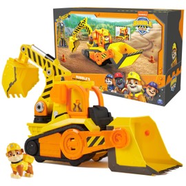 Rubble & Crew, Bark Yard Deluxe Bulldozer Construction Truck Toy with Lights, Sounds & Rubble Action Figure, Kids Toys for Boys & Girls Ages 3+