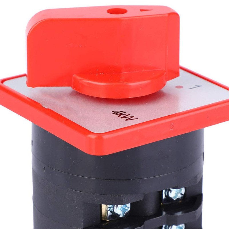Changeover Switch 20A 380V~4KW HZ5-20/4 L02 6 Terminals Rotary Changeover
