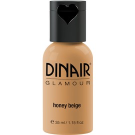 Dinair Airbrush Makeup Foundation | Honey Beige | GLAMOUR: Natural, Light coverage, Matte 1.15 oz.