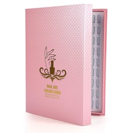 Nail Display Book,ANGGREK Nail Color Display Book 216 Colors Nail Gel Color Card Nail Polish Display Chart Book Nail Art Showing Shelf White Nail Polish Album ()