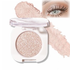 Monochrome Glitter Eyeshadow,Single Shimmer Fine Powder Palette Eyeshadow Make Up,Pressed Fine Powder Shiny Shadow High Pigment Long-lasting Single Black Eye Shadows For Women Makeup Day & Night (#11)