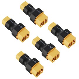 Boladge 5pcs XT30 Male Connector to XT60 Female Connector Adapter for RC LiPo Drone