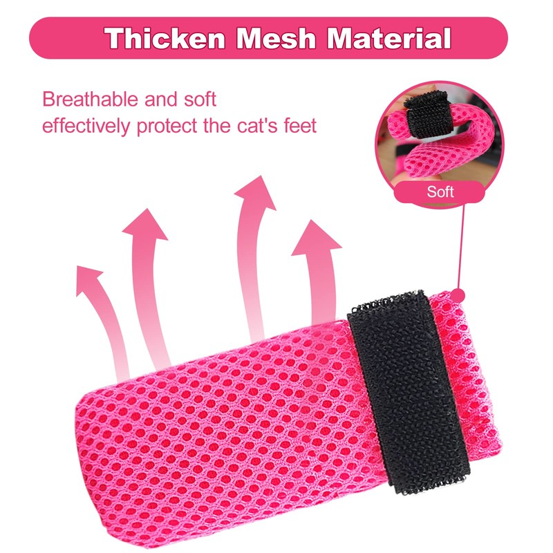 Paw Covers Anti-Scratch Foot Covers for Cats - Adjustable Mesh